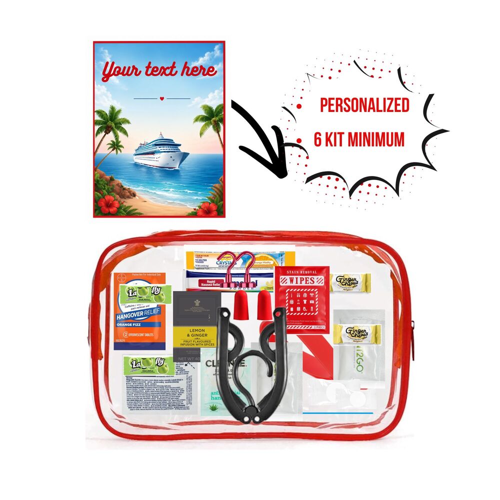 Personalized Cruise Essentials Kit 24 Pc Custom Cruise Gift (Min. Qty 6)
